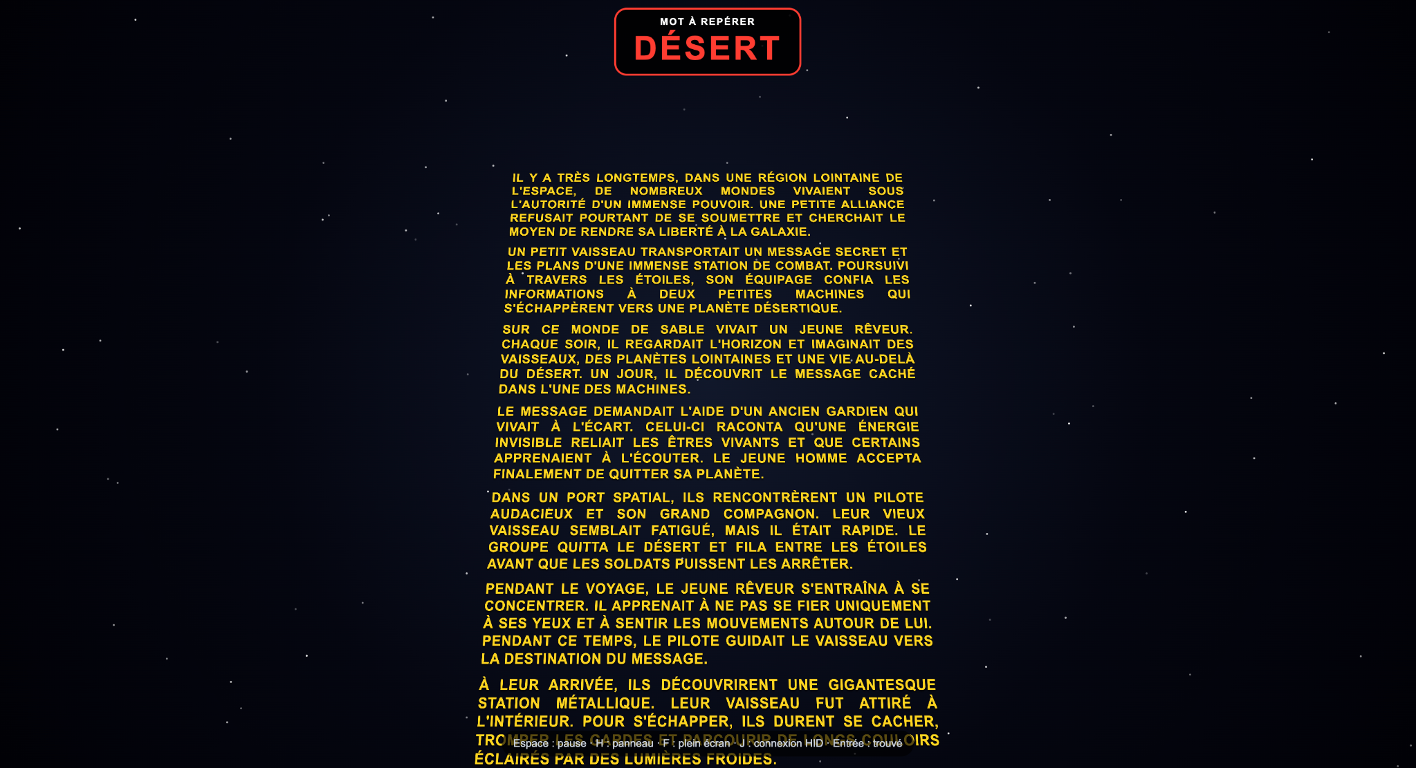 Capture Star Texte